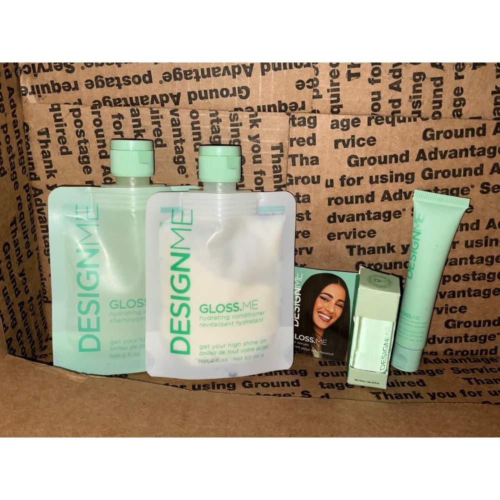 DESIGNME Gloss ME Hair Care Set Hydrating Shampoo Conditioner Mask Serum travel